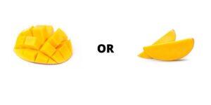 Eat cube or sliced mango 
