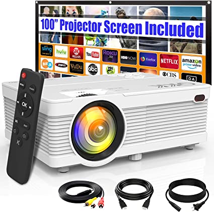 Outdoor Projector with 100" Projector Screen