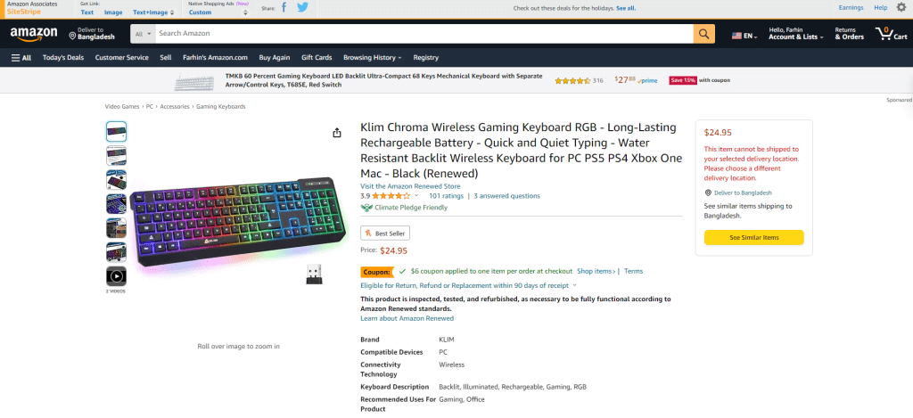 Where to Buy Klim Wireless Gaming Keyboard 